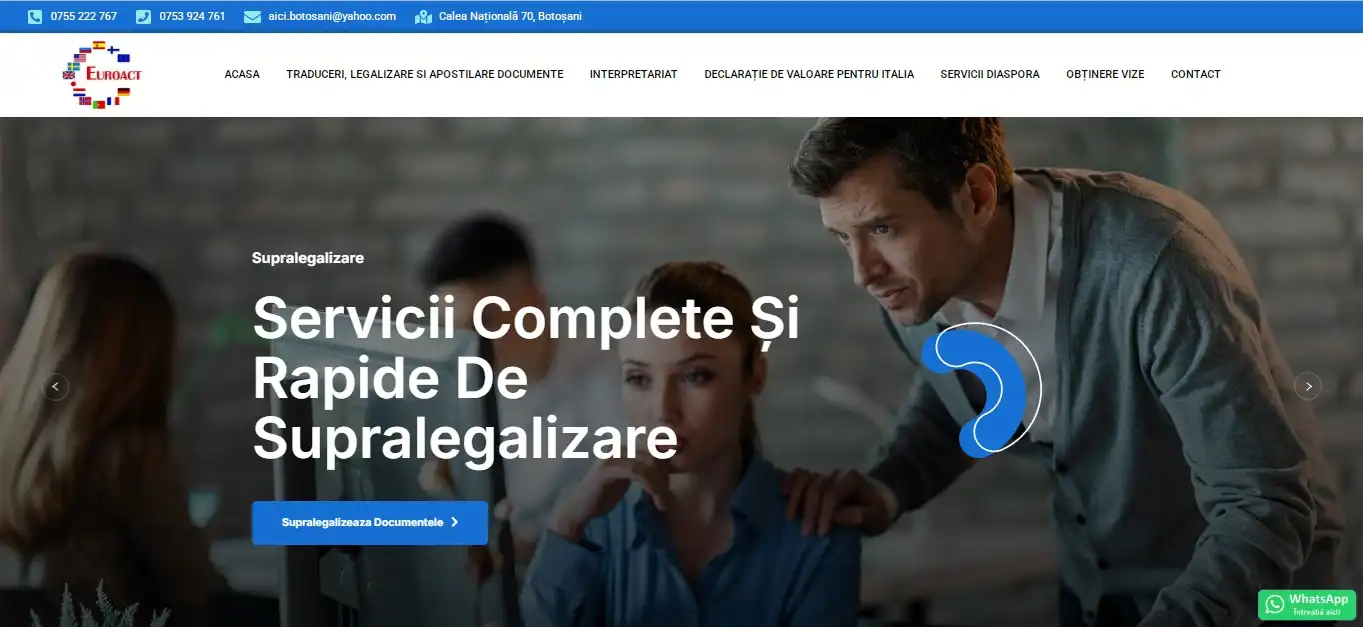 traduceri website screen capture