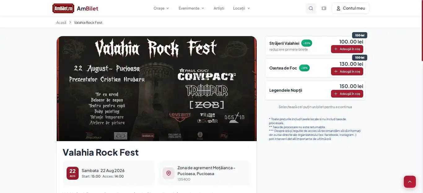 valahia rock fest poster